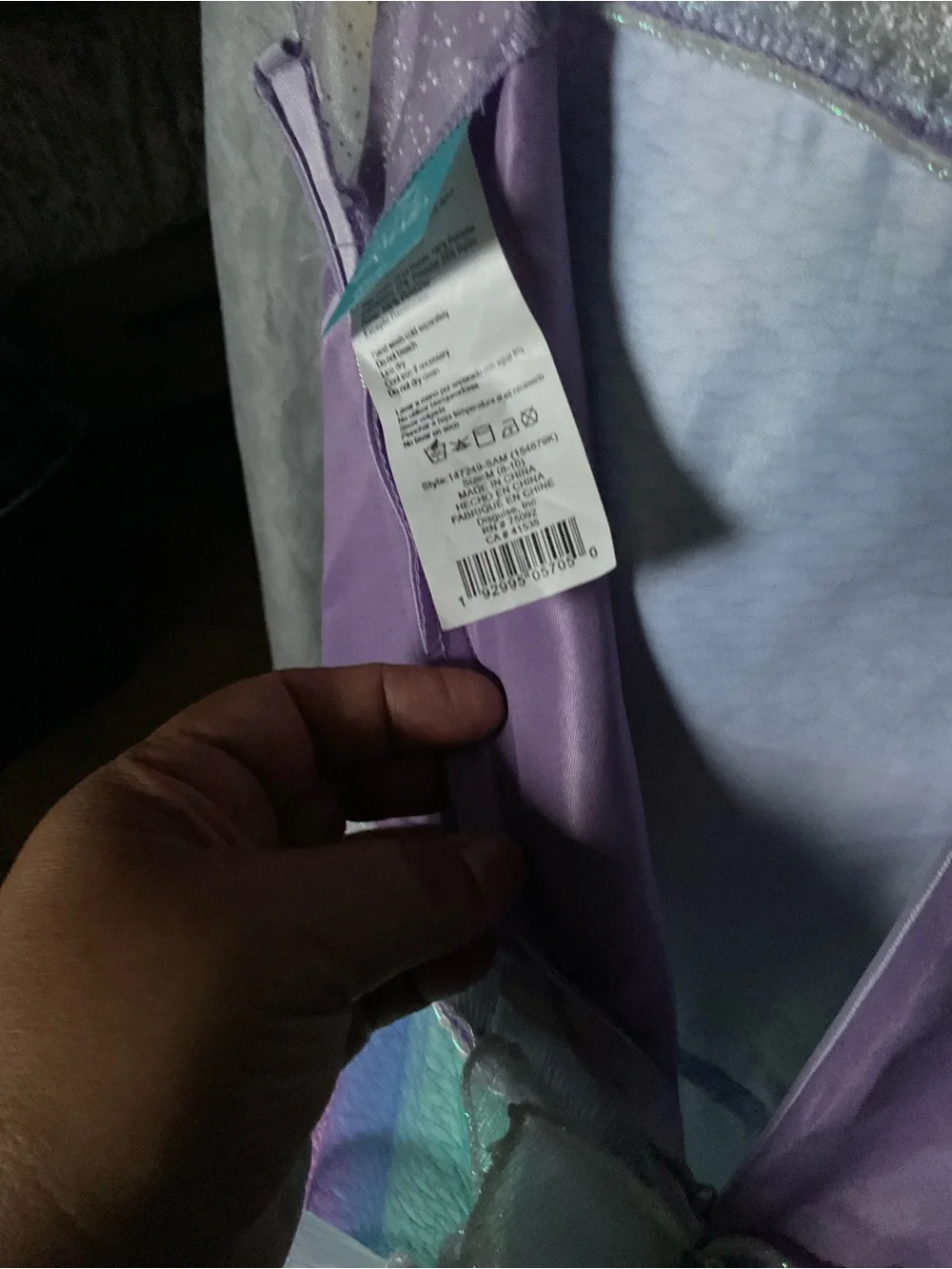 Girls' Mermaid Dress - Purple, Teal & Green - Picture 6 of 6